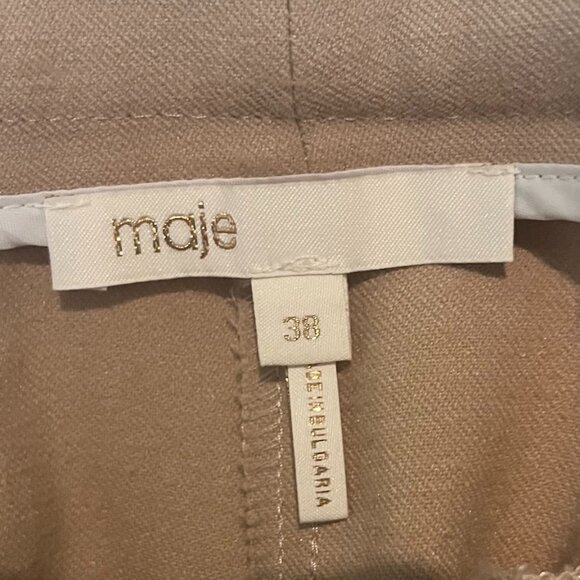 Maje Straight Leg Pants - Beige Work/ Professional Pants - Picture 9 of 9